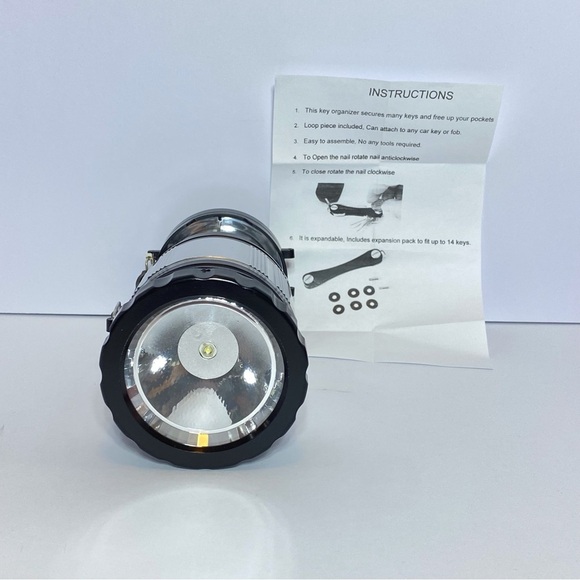 ALL BRAND NEW! 2 way Silver Lantern, key organizer,umbrella - Picture 5 of 6